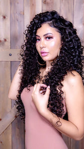 Crystal: Luxe Synthetic Full Curl Half Wig